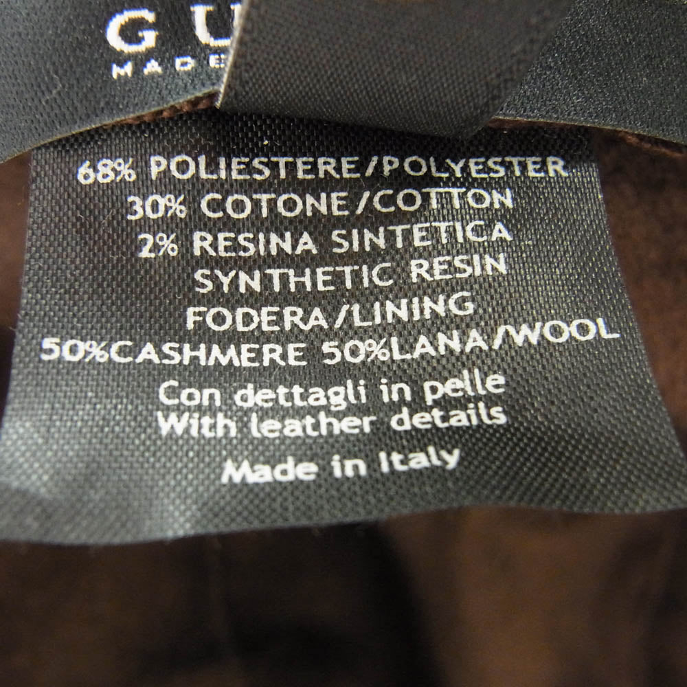 GUCCI グッチ GGキャンバス バケットハット ブラウン系 L【中古】