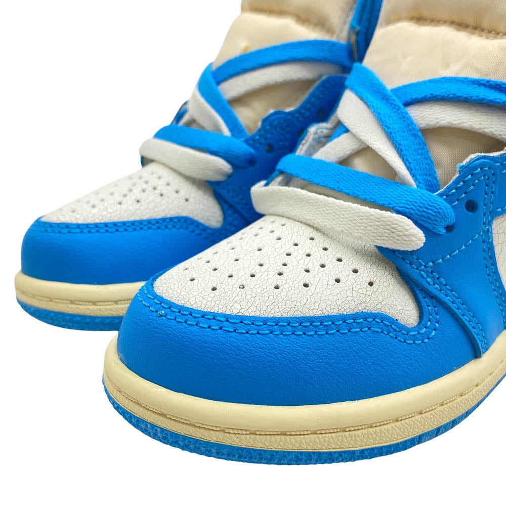 NIKE ナイキ FD1412-402 PS Air Jordan 1 High OG UNC Reimagined エアジョーダン1 ハイ OG UNC リイマジンド" キッズ スニーカー ライトブルー系 17cm【極上美品】【中古】