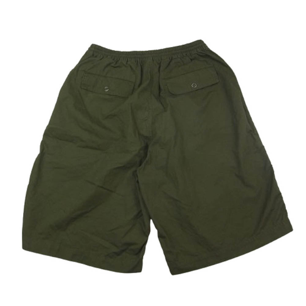 COMME des GARCONS HOMME コムデギャルソンオム HM-P033 AD2023 WEATHERCROSS GARMENT DYE EASY SHORTS ウェザークロス ガーメントダイ イージー ショーツ ハーフ パンツ カーキ系 S【中古】