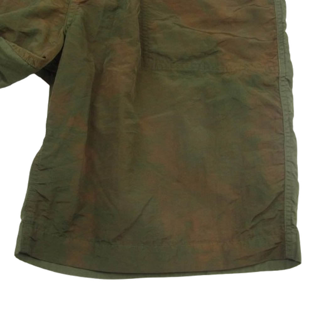 COMME des GARCONS HOMME コムデギャルソンオム HM-P033 AD2023 WEATHERCROSS GARMENT DYE EASY SHORTS ウェザークロス ガーメントダイ イージー ショーツ ハーフ パンツ カーキ系 S【中古】