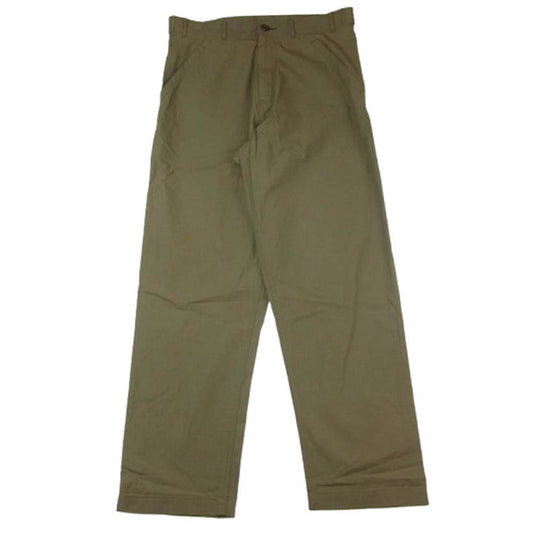 COMME des GARCONS HOMME PLUS コムデギャルソンオムプリュス 22SS PI-P015 サイドシンチ コットン ストレート ロングパンツ カーキ系 S【中古】
