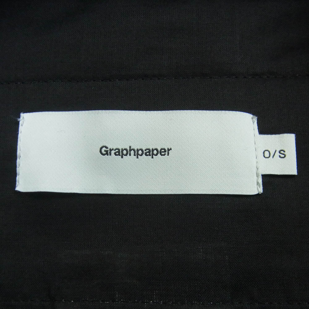 GRAPHPAPER グラフペーパー 24SS GM241-40174B Scale Off Wool Wide Tapered Chef Pants ウールギャバ ワイド テーパード スラックス シェフ パンツ ブラック系 O/S【中古】