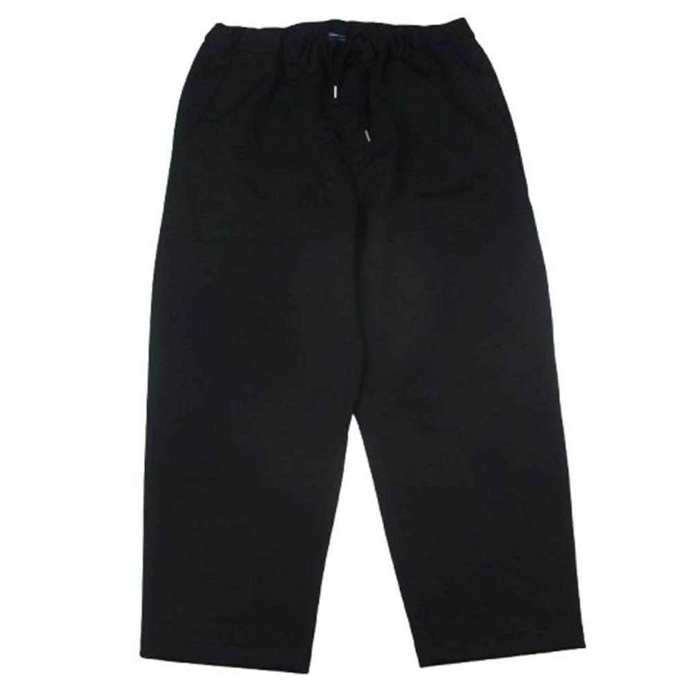 COMME des GARCONS HOMME コムデギャルソンオム HL-P019 AD2023 エステル裏毛スウェット ロゴタブ ワイドテーパード イージーパンツ ブラック系 S【中古】