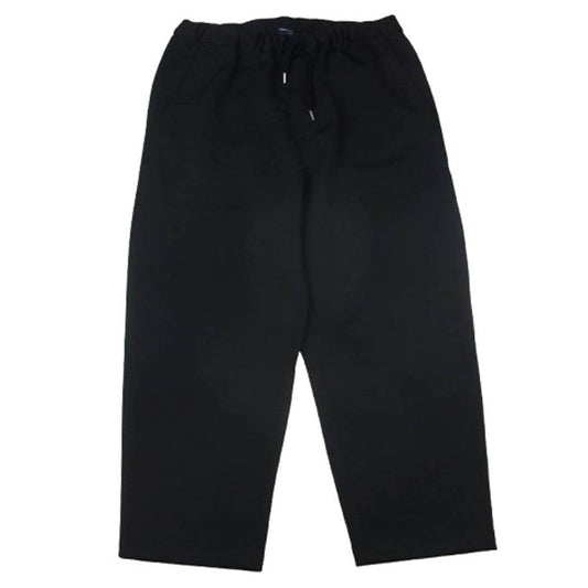 COMME des GARCONS HOMME コムデギャルソンオム HL-P019 AD2023 エステル裏毛スウェット ロゴタブ ワイドテーパード イージーパンツ ブラック系 S【中古】