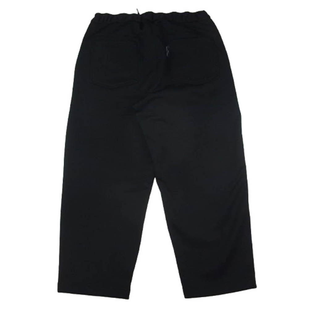 COMME des GARCONS HOMME コムデギャルソンオム HL-P019 AD2023 エステル裏毛スウェット ロゴタブ ワイドテーパード イージーパンツ ブラック系 S【中古】