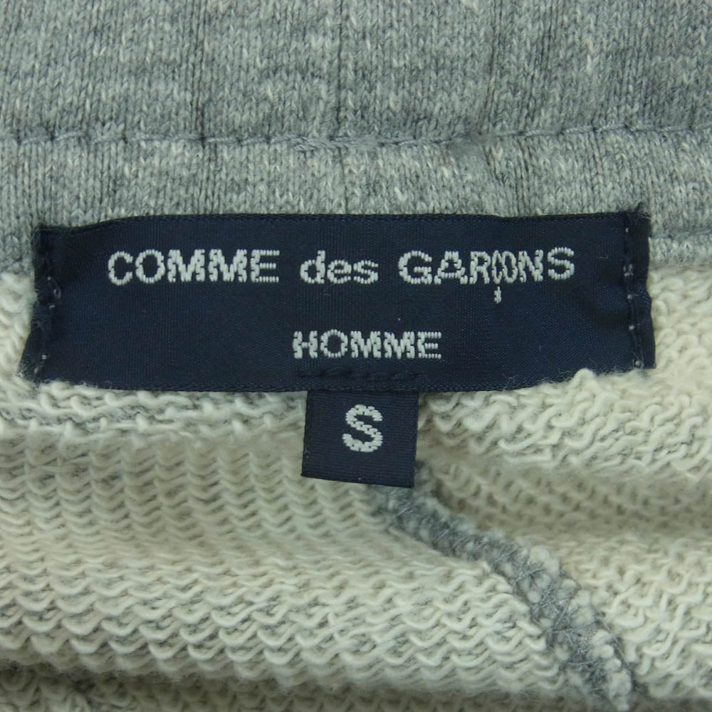 COMME des GARCONS HOMME コムデギャルソンオム HI-P015 AD2021 CdGHロゴ 裾リブ スウェット パンツ グレー系 S【中古】