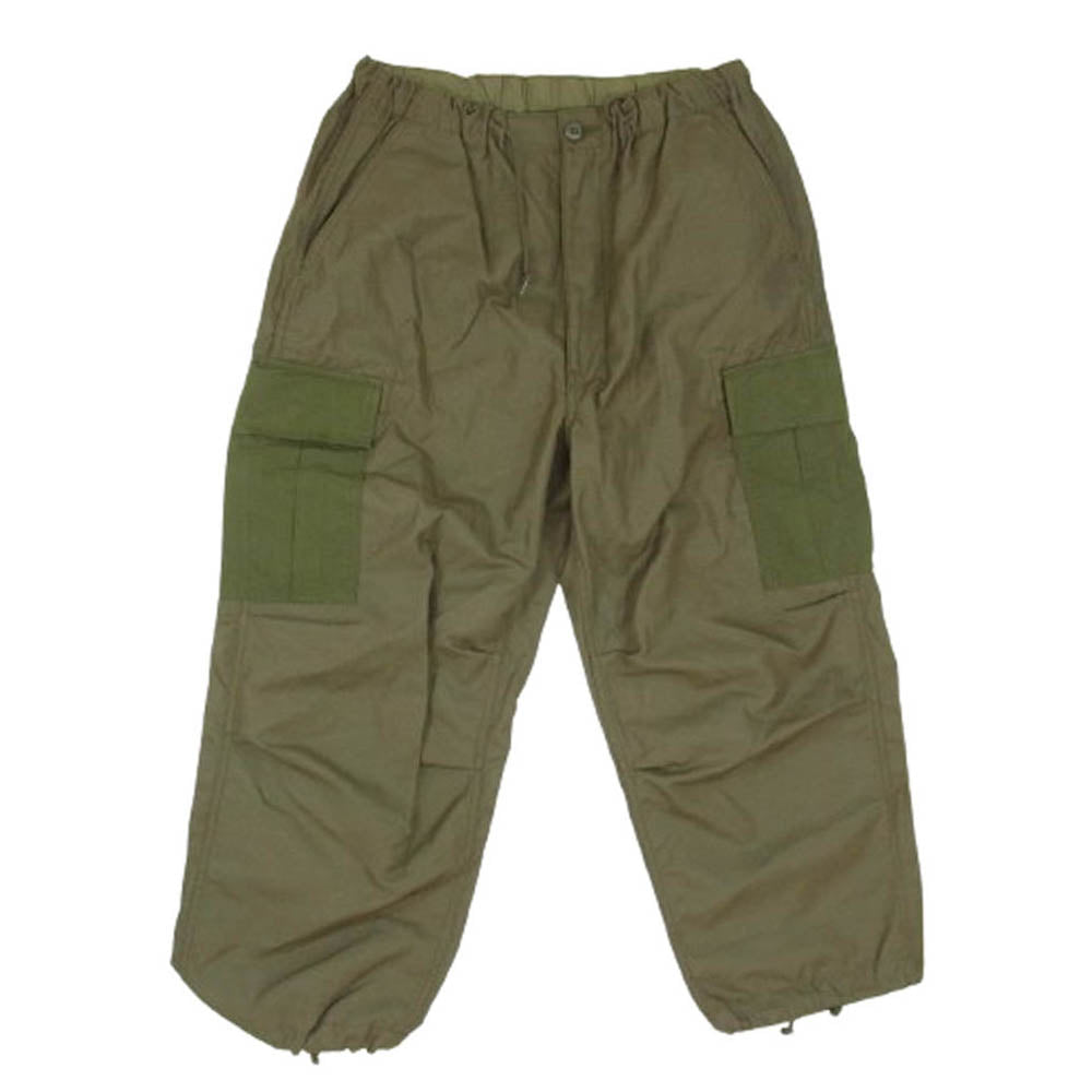 COMME des GARCONS HOMME コムデギャルソンオム HK-P020 AD2022 ポリエステルラミー 裏地カモフラ柄 イージー ワイド カーゴパンツ カーキ系 S【中古】