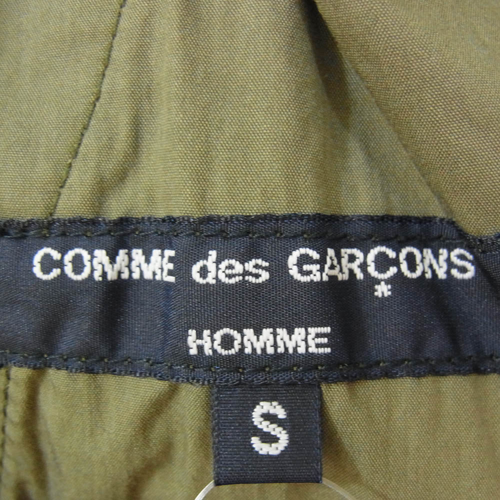 COMME des GARCONS HOMME コムデギャルソンオム HK-P020 AD2022 ポリエステルラミー 裏地カモフラ柄 イージー ワイド カーゴパンツ カーキ系 S【中古】