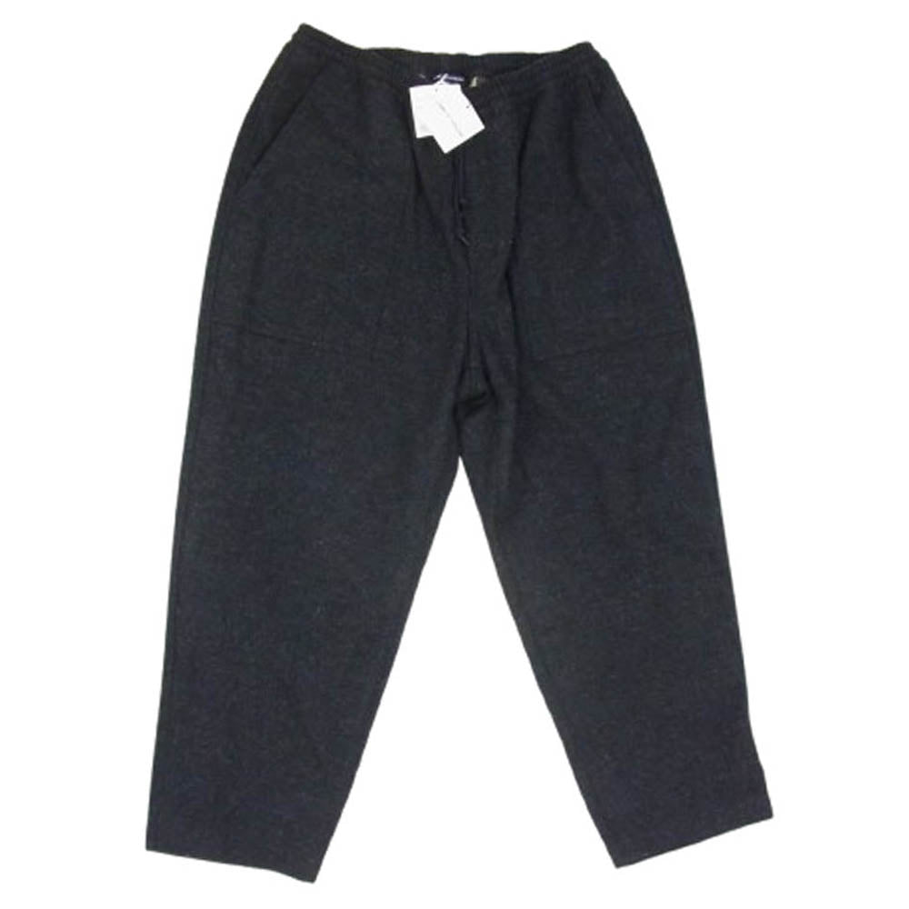 COMME des GARCONS HOMME コムデギャルソンオム 23AW HL-P027 裏地メッシュ 裏地カモフラ柄 ウール イージー パンツ ダークネイビー系 S【極上美品】【中古】