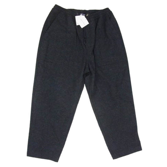 COMME des GARCONS HOMME コムデギャルソンオム 23AW HL-P027 裏地メッシュ 裏地カモフラ柄 ウール イージー パンツ ダークネイビー系 S【極上美品】【中古】