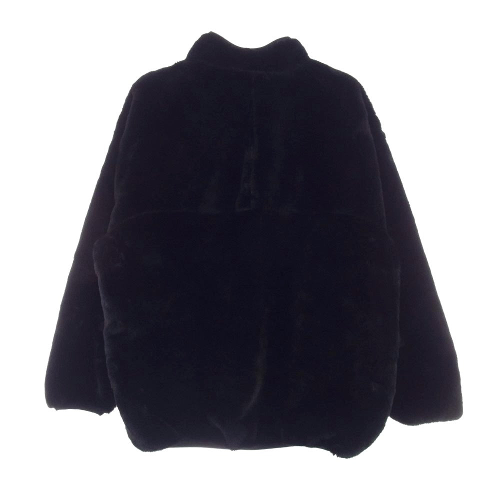 COMME des GARCONS HOMME コムデギャルソンオム HL-T017 AD2023 プルオーバー フェイクファー フリース ジャケット ブルゾン ブラック系 M【中古】