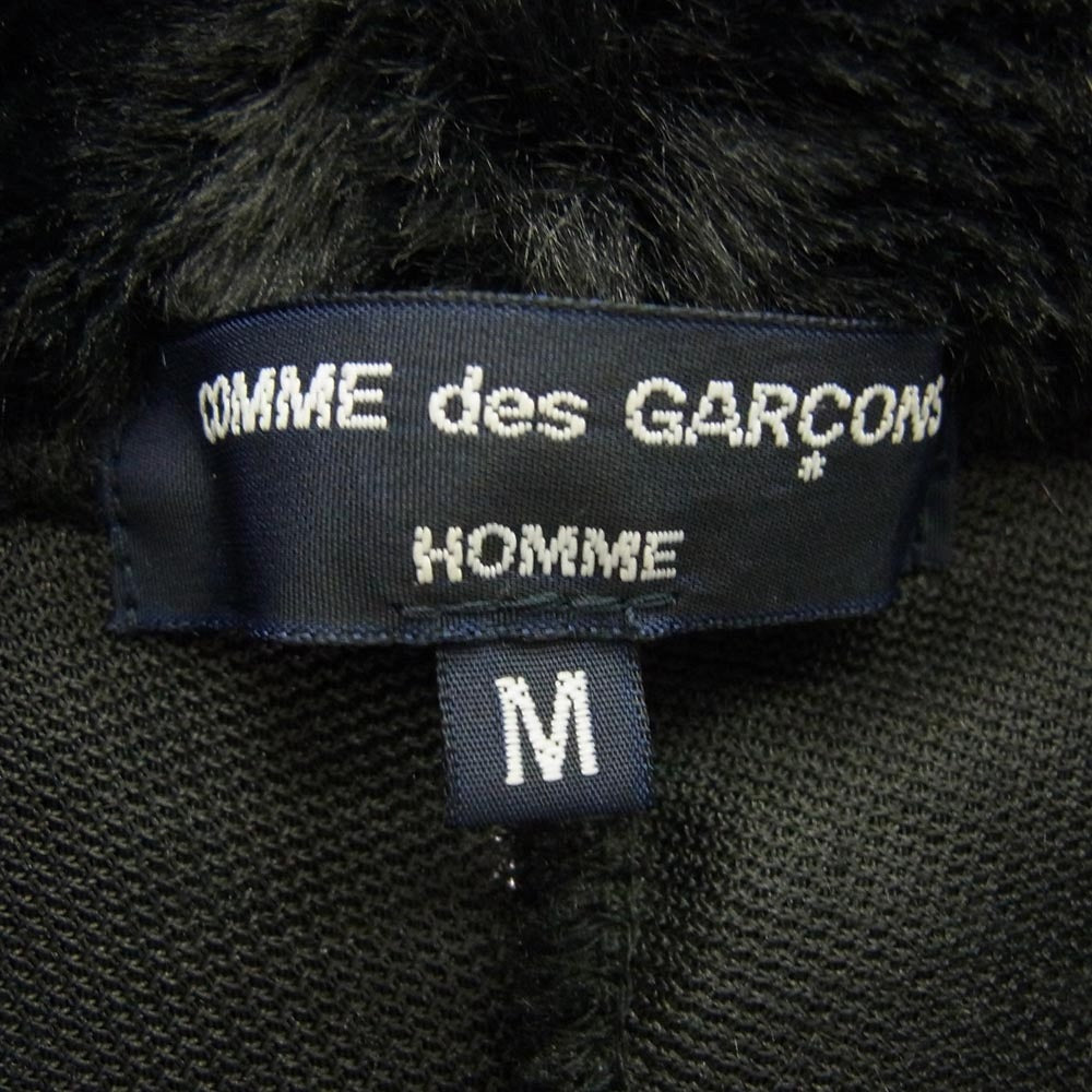 COMME des GARCONS HOMME コムデギャルソンオム HL-T017 AD2023 プルオーバー フェイクファー フリース ジャケット ブルゾン ブラック系 M【中古】