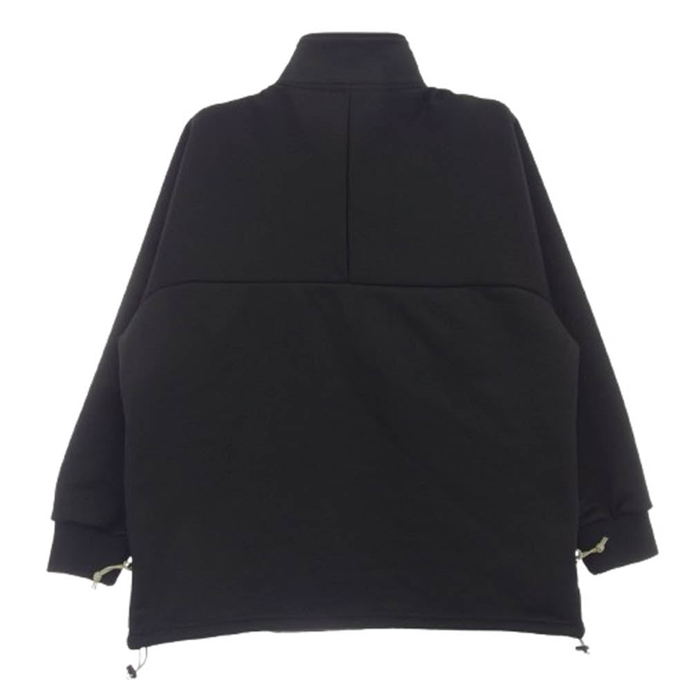 COMME des GARCONS HOMME コムデギャルソンオム 24SS HM-T008 CdGHロゴ エステル裏毛スウェット ハーフジップ プルオーバー トレーナー ブラック系 M【中古】