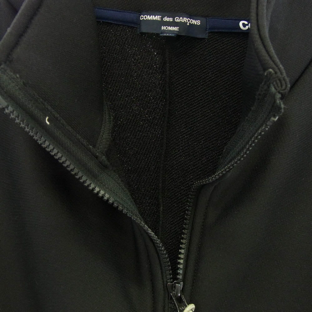 COMME des GARCONS HOMME コムデギャルソンオム 24SS HM-T008 CdGHロゴ エステル裏毛スウェット ハーフジップ プルオーバー トレーナー ブラック系 M【中古】
