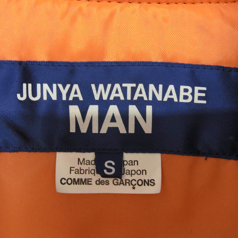 JUNYA WATANABE COMME des GARCONS MAN ジュンヤワタナベコムデギャルソンマン WJ-J041 AD2022 L2-B ウール フライト ボンバー ジャケット ブルゾン ブラック系 S【中古】