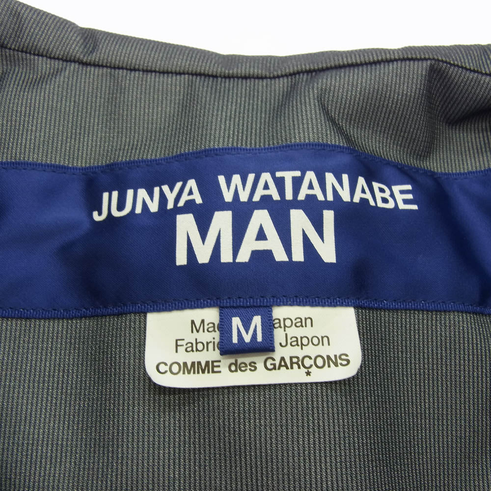 JUNYA WATANABE COMME des GARCONS MAN ジュンヤワタナベコムデギャルソンマン WJ-J007 AD2022 マルチポケット ストライプ フーデッド ブルゾン タクティカル ジャケット ブラック系 M【中古】