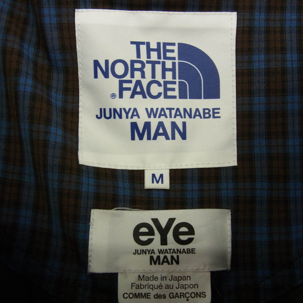 JUNYA WATANABE COMME des GARCONS MAN ジュンヤワタナベコムデギャルソンマン 22AW WJ-C908 eYe アイ × THE NORTH FACE ノースフェイス 綿ナイロン割織ツイル モッズコート ブラウン系 M【中古】