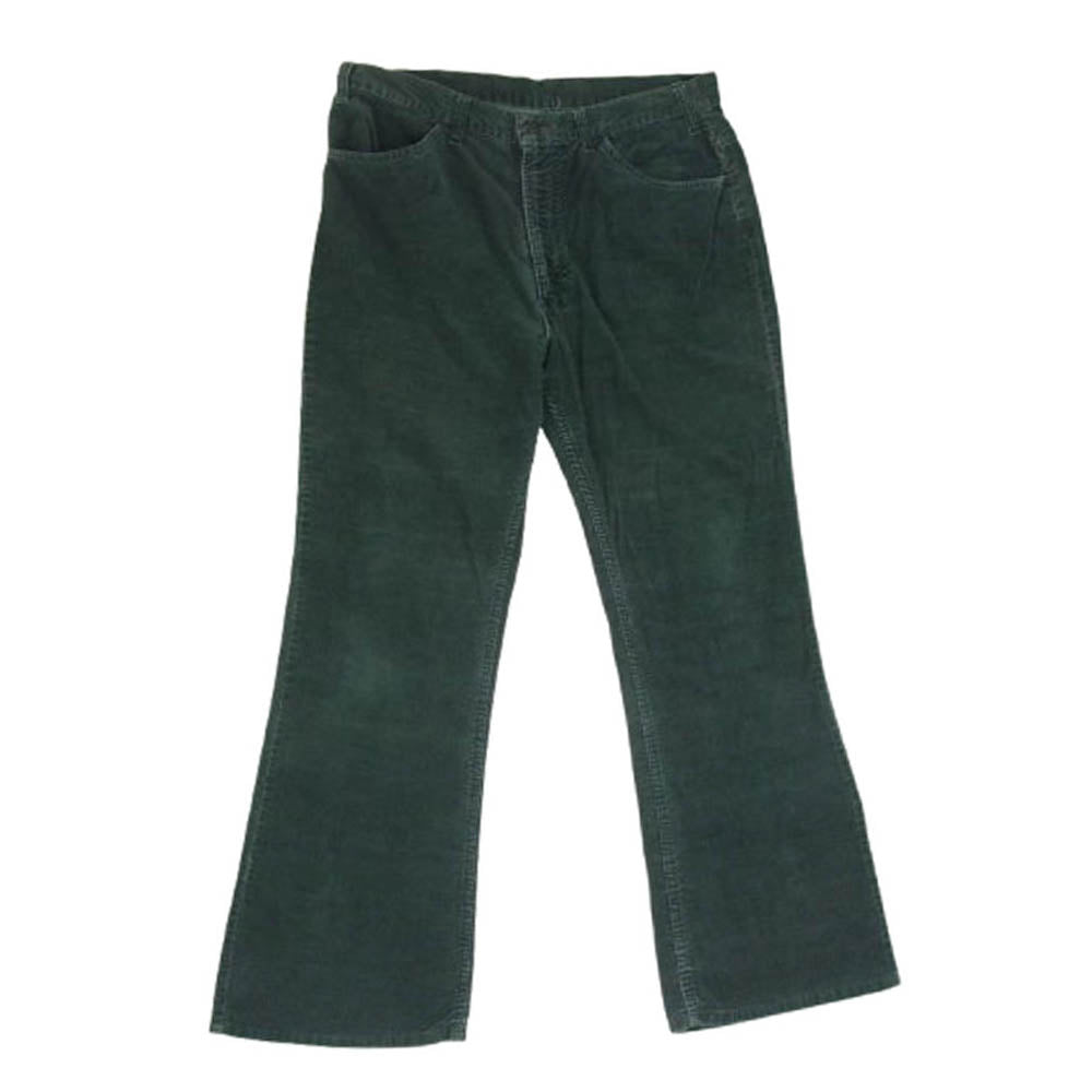 Levi's リーバイス 70s 646 USA製 ボタン裏3 42TALONジップ 白タブ コーデュロイ フレアパンツ グリーン系 36【中古】