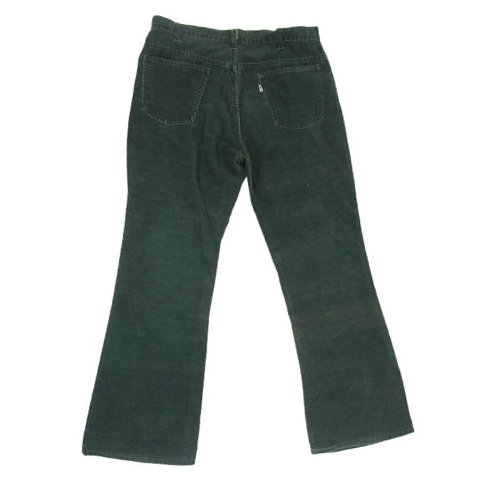 Levi's リーバイス 70s 646 USA製 ボタン裏3 42TALONジップ 白タブ コーデュロイ フレアパンツ グリーン系 36【中古】