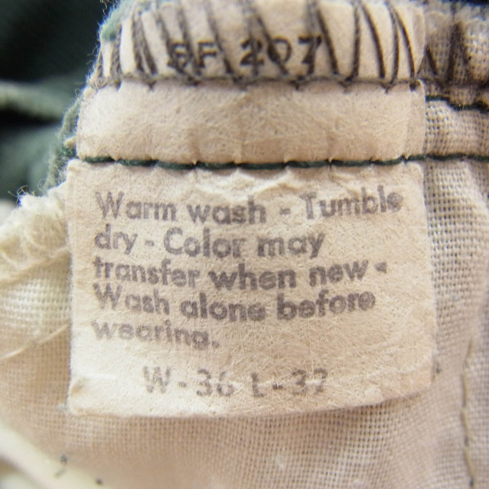 Levi's リーバイス 70s 646 USA製 ボタン裏3 42TALONジップ 白タブ コーデュロイ フレアパンツ グリーン系 36【中古】