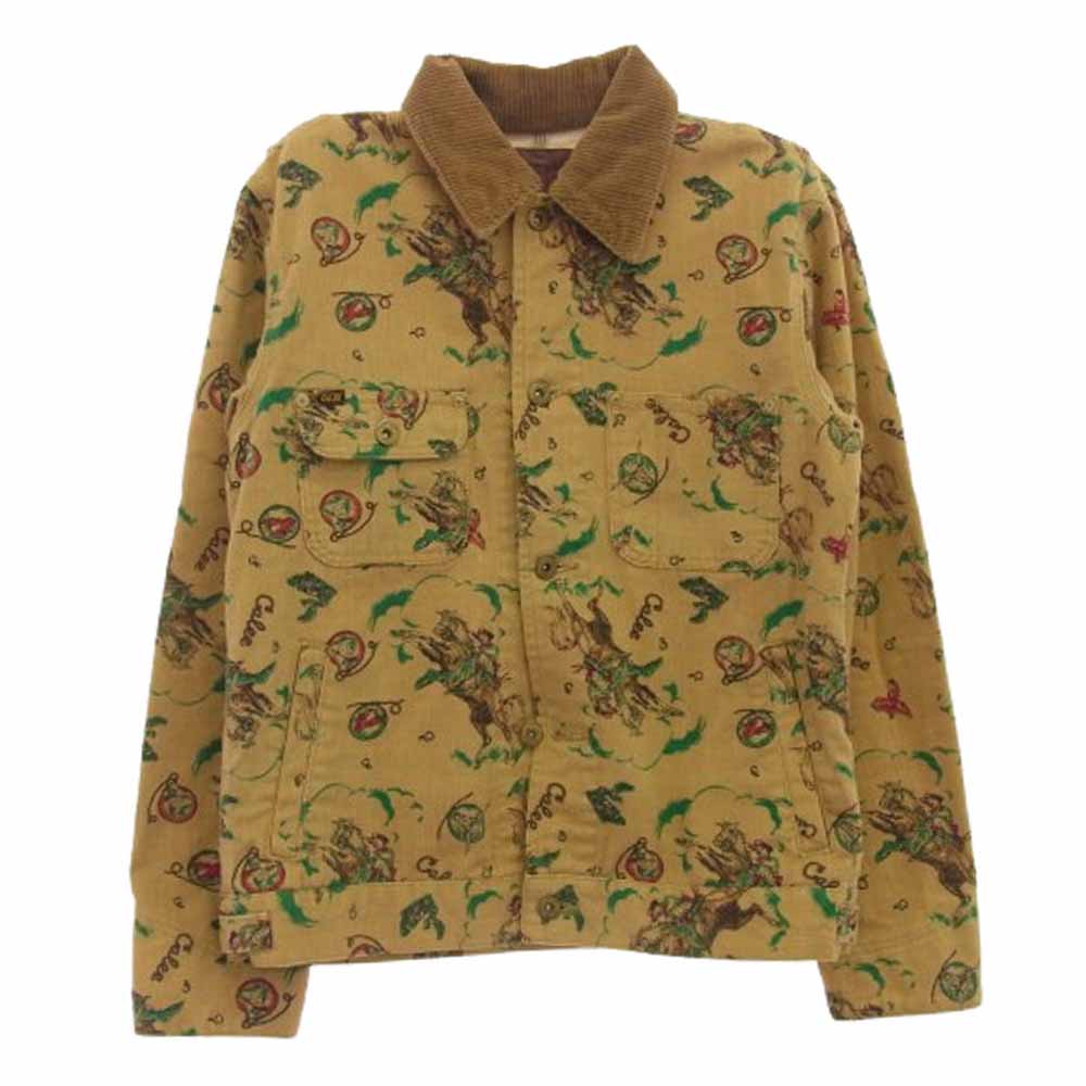CALEE キャリー TWILL ALLOVER RODEO PATTERN ワークジャケット ベージュ系 M【中古】
