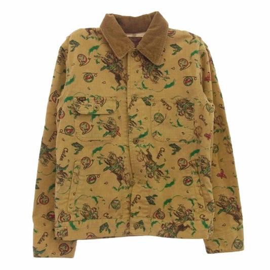 CALEE キャリー TWILL ALLOVER RODEO PATTERN ワークジャケット ベージュ系 M【中古】