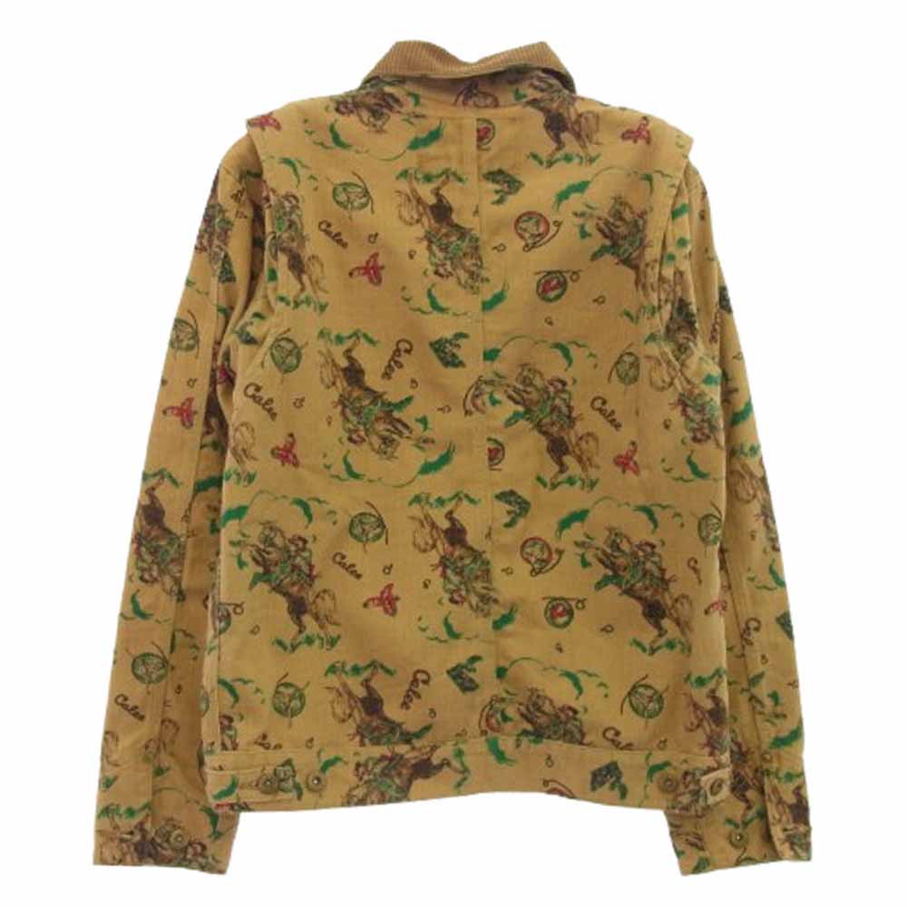 CALEE キャリー TWILL ALLOVER RODEO PATTERN ワークジャケット ベージュ系 M【中古】