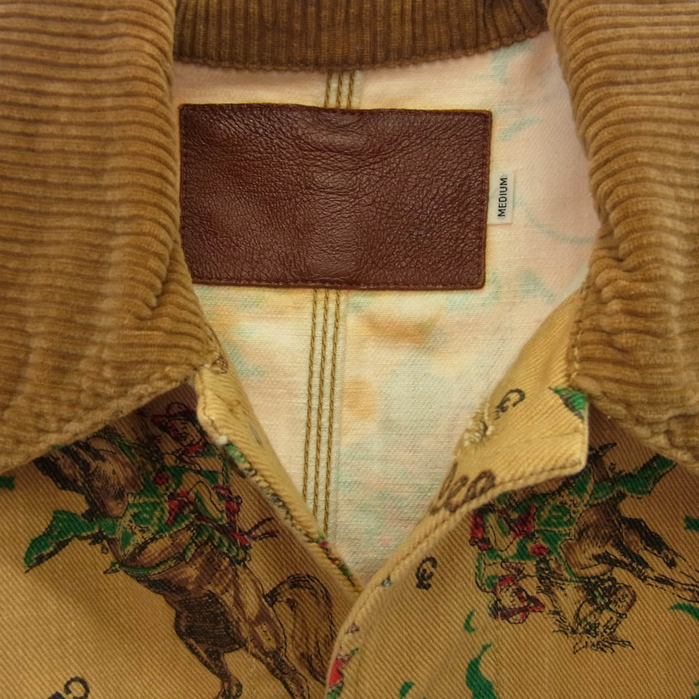CALEE キャリー TWILL ALLOVER RODEO PATTERN ワークジャケット ベージュ系 M【中古】