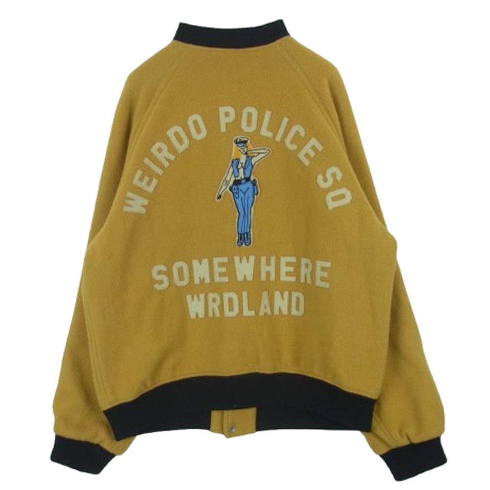 WEIRDO ウィアード WRD-21-AW-02 POLICE SQ JACKET スタジャン ジャケット 日本製 イエロー系 MUSTARD XL【美品】【中古】