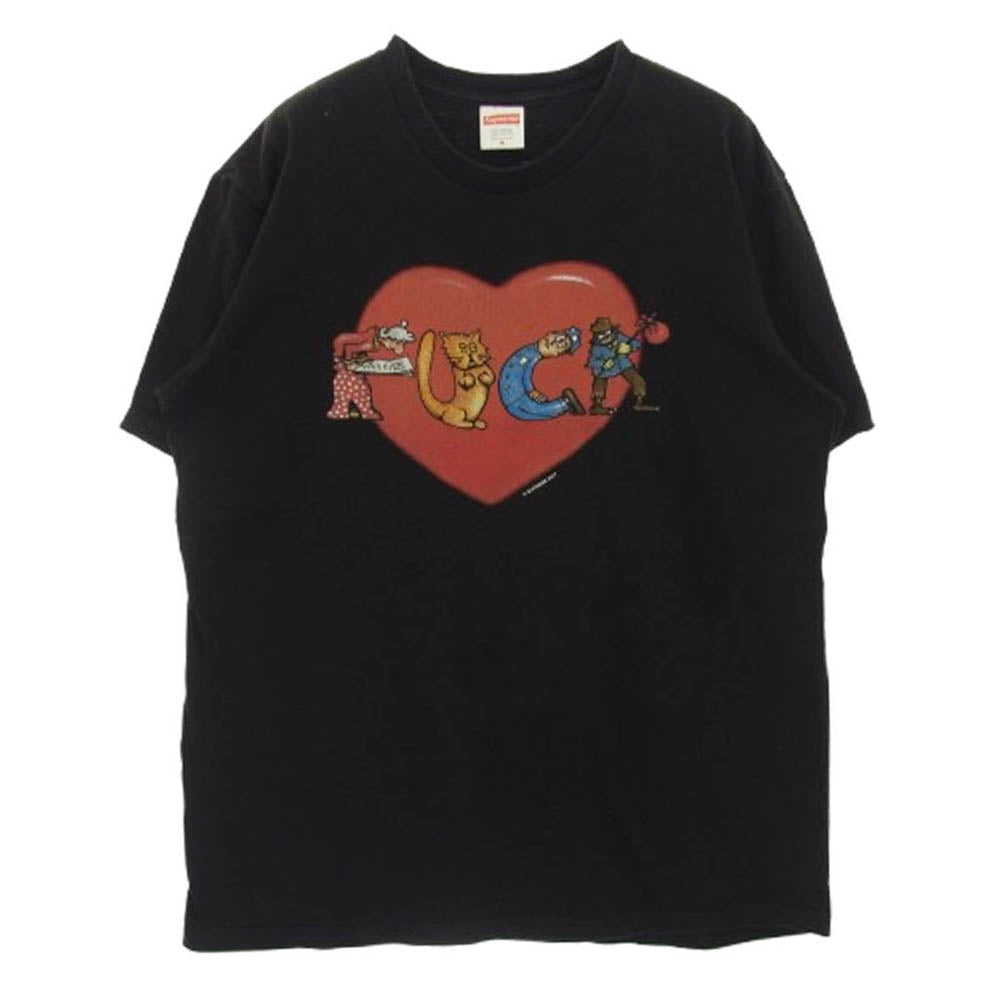 Supreme シュプリーム 17AW Fxxk Love Tee ファック ラブ半袖 Tシャツ ブラック系 M【中古】
