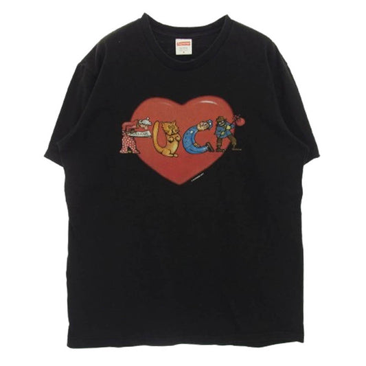 Supreme シュプリーム 17AW Fxxk Love Tee ファック ラブ半袖 Tシャツ ブラック系 M【中古】