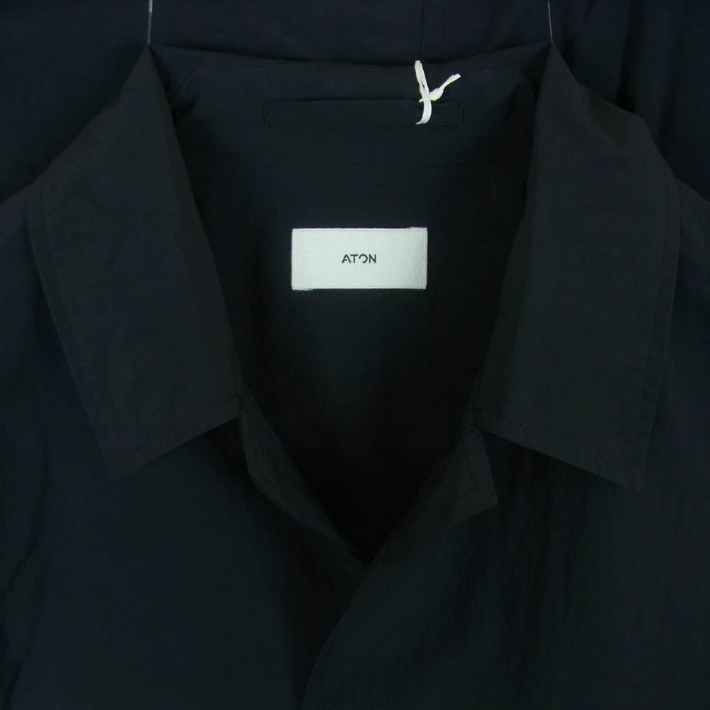 ATON エイトン JKAGGM0200 TRAVEL NYLON COVERALL トラベルナイロン カバーオール ジャケット ダークネイビー系 005 BLACK 02【極上美品】【中古】