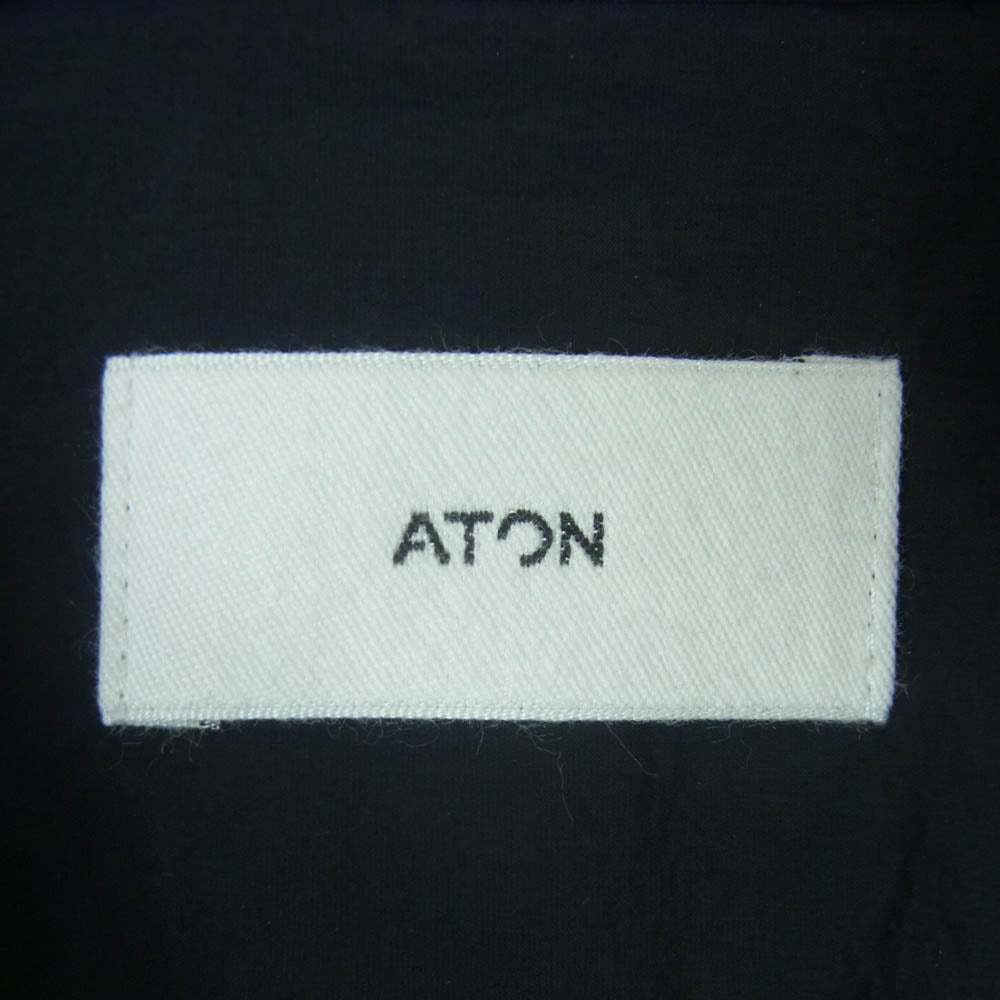 ATON エイトン JKAGGM0200 TRAVEL NYLON COVERALL トラベルナイロン カバーオール ジャケット ダークネイビー系 005 BLACK 02【極上美品】【中古】
