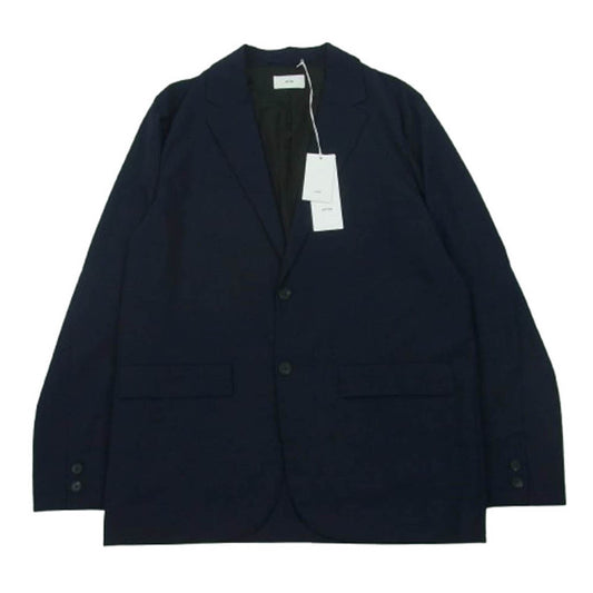 ATON エイトン JKAGGM0203 HIGH TWIST WOOL JACKET ハイツイスト ウール ジャケット ネイビー系 075 NAVY 04【極上美品】【中古】