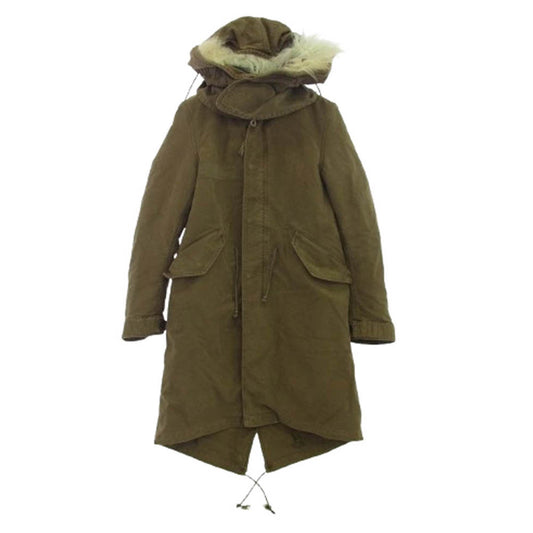 AKM エイケイエム フィッシュテール パーカー ボアライナー モッズ コート カーキ系 M【中古】