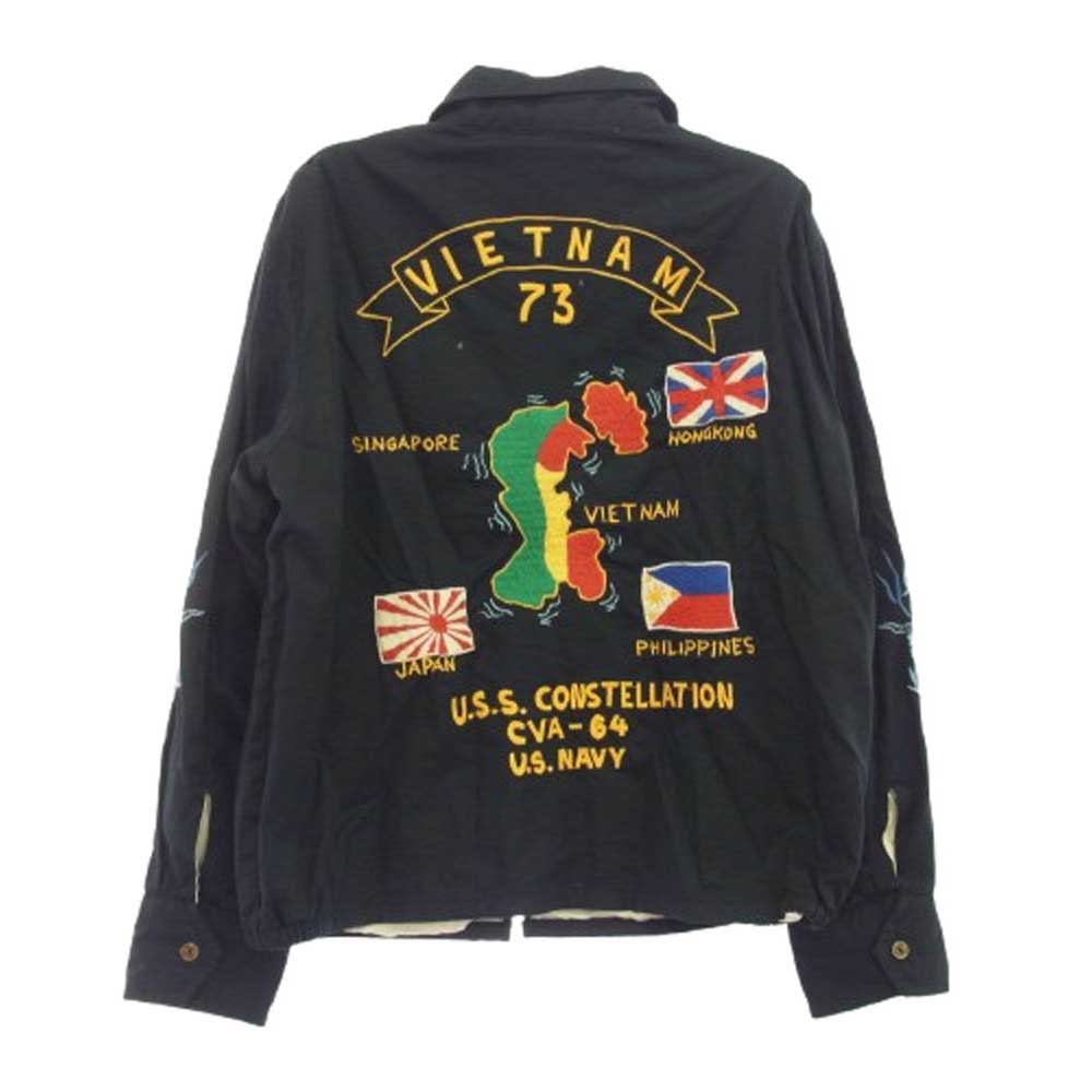 TAILOR TOYO テイラー東洋 TT11284 刺繍 スーベニア ベトジャン ベトナム ジャケット ブラック系 M【中古】