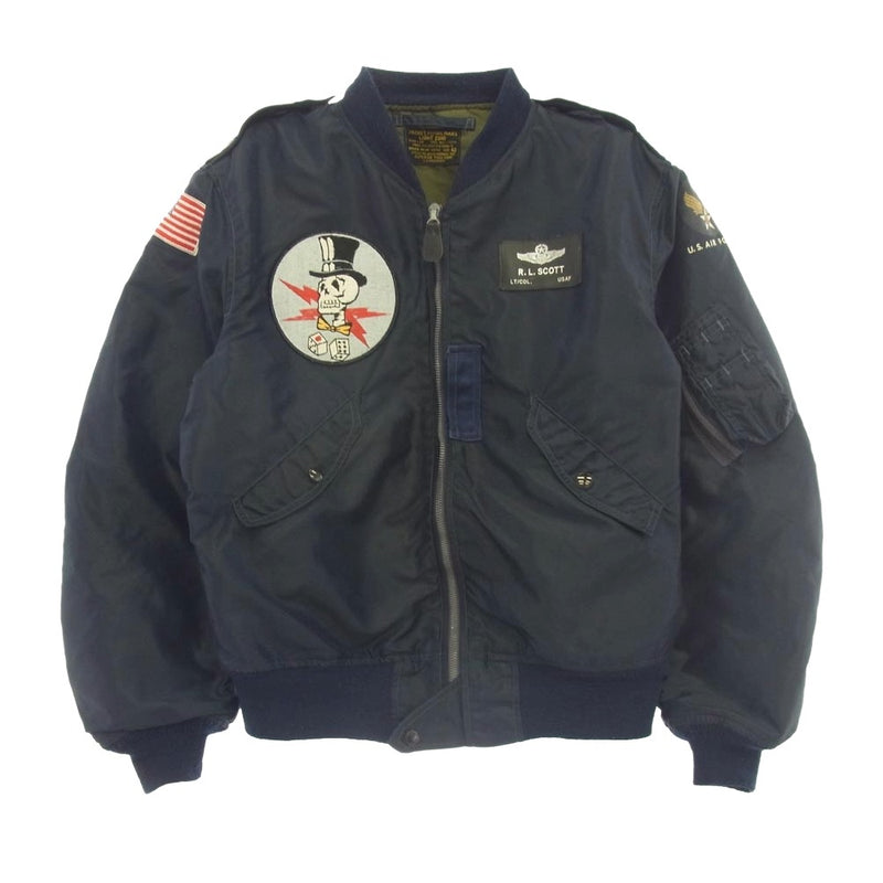 Buzz Rickson's バズリクソンズ BR10578 L-2A カスタム JACKET FLYING MAN'S LIGHT ZONE フライト ジャケット ネイビー系 42【中古】