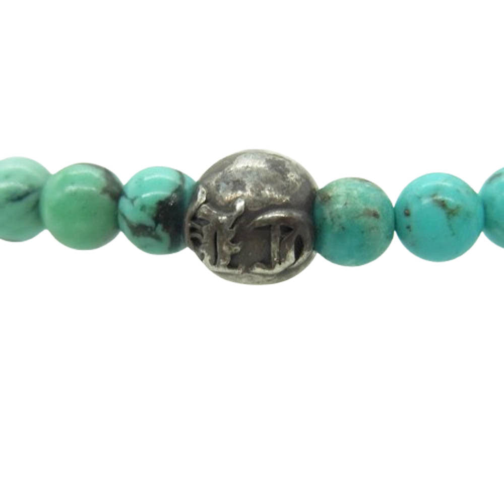 CHROME HEARTS クロムハーツ（原本無） BEAD 4ｍｍ カットアウトCHプラスターコイズ ビーズ ブレスレット ターコイズ【中古】