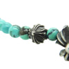 CHROME HEARTS クロムハーツ（原本無） BEAD 4ｍｍ カットアウトCHプラスターコイズ ビーズ ブレスレット ターコイズ【中古】