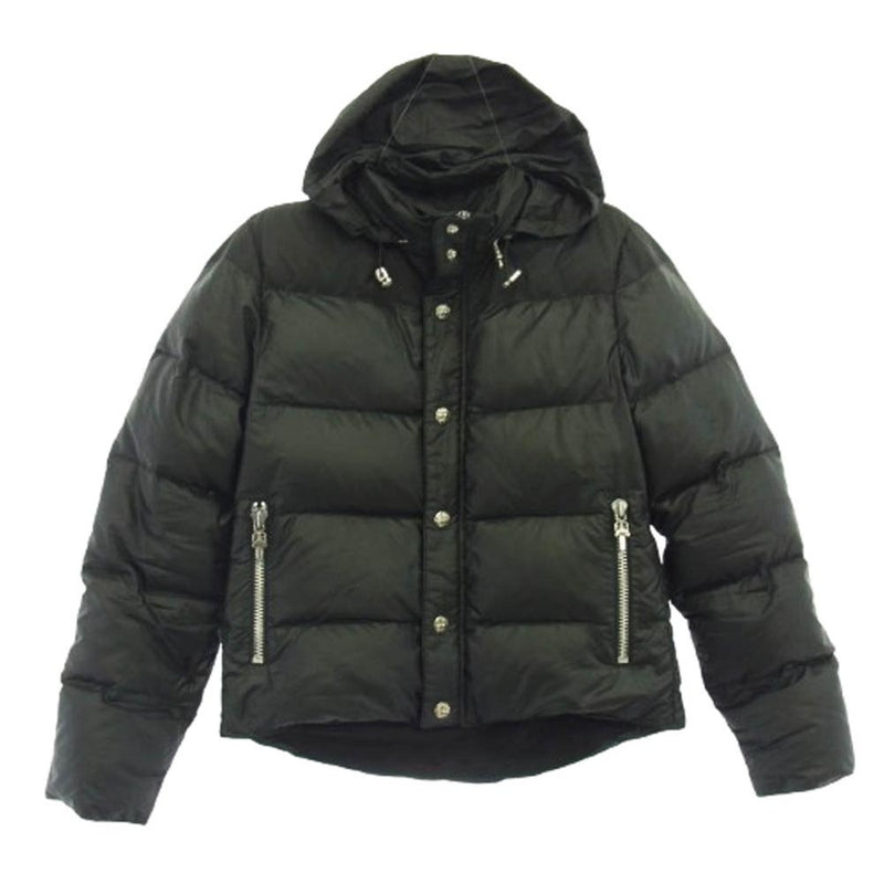 CHROME HEARTS クロムハーツ（原本無） STIFF V2 FBRC Puffer Jacket シルク ダガージップ クロスボール ダウン ジャケット ブラック系 S【中古】