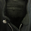 CHROME HEARTS クロムハーツ（原本無） RACING2 レーシング2 パッチ ダガージップ シングル ライダース ジャケット 牛革 ブラック系 S【中古】