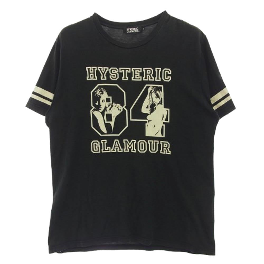 HYSTERIC GLAMOUR ヒステリックグラマー 0251CT18 84プリント 半袖 Tシャツ ブラック系 L【中古】