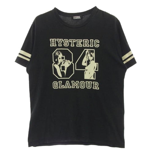 HYSTERIC GLAMOUR ヒステリックグラマー 0251CT18 84プリント 半袖 Tシャツ ブラック系 L【中古】