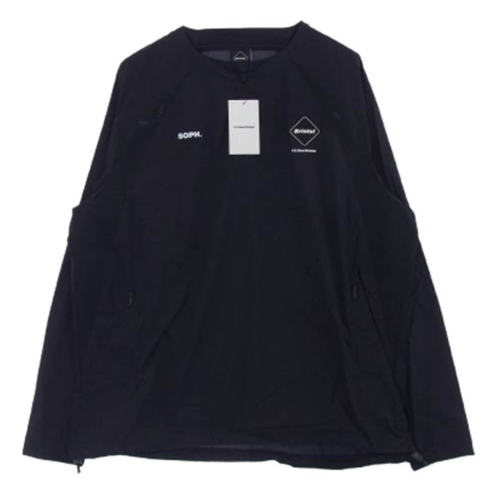 F.C.R.B. エフシーアールビー FCRB-252059 LIGHT WEIGHT BREATHABLE PISTE リップストップ ハーフジップ ライトウェイト プルオーバ― ジャケット ブラック系 XL【極上美品】【中古】