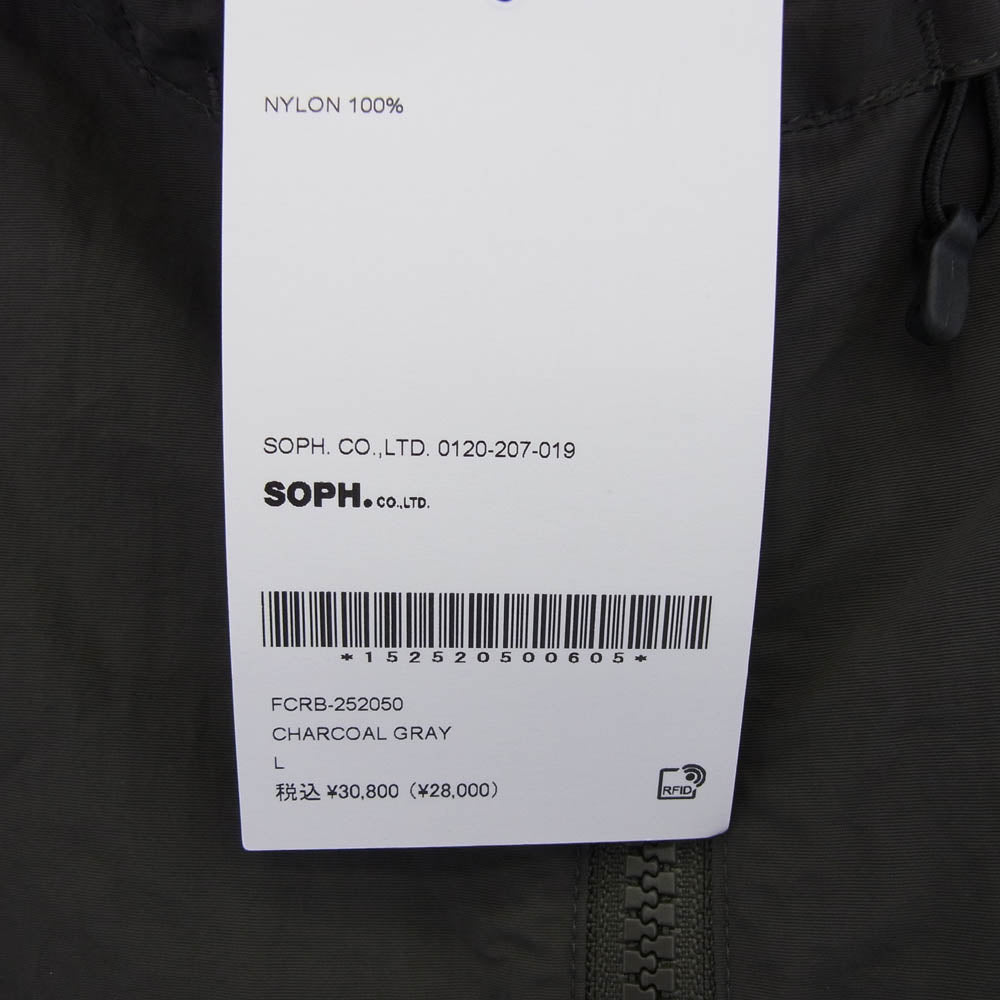 F.C.R.B. エフシーアールビー FCRB-252050 NYLON HOODED BLOUSON ナイロン フーデッド ブルゾン ジャケット チャコール系 L【極上美品】【中古】