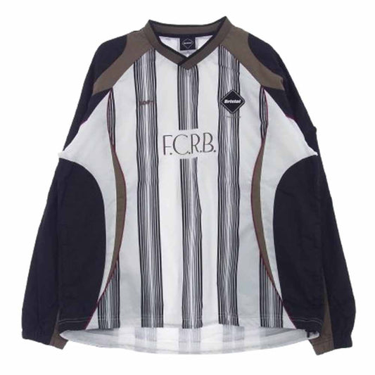 F.C.R.B. エフシーアールビー FCRB-252001 EXHIBITION GAME PISTE エキシビジョン 長袖 ゲームシャツナイロン プルオーバ― ブラック系 M【極上美品】【中古】