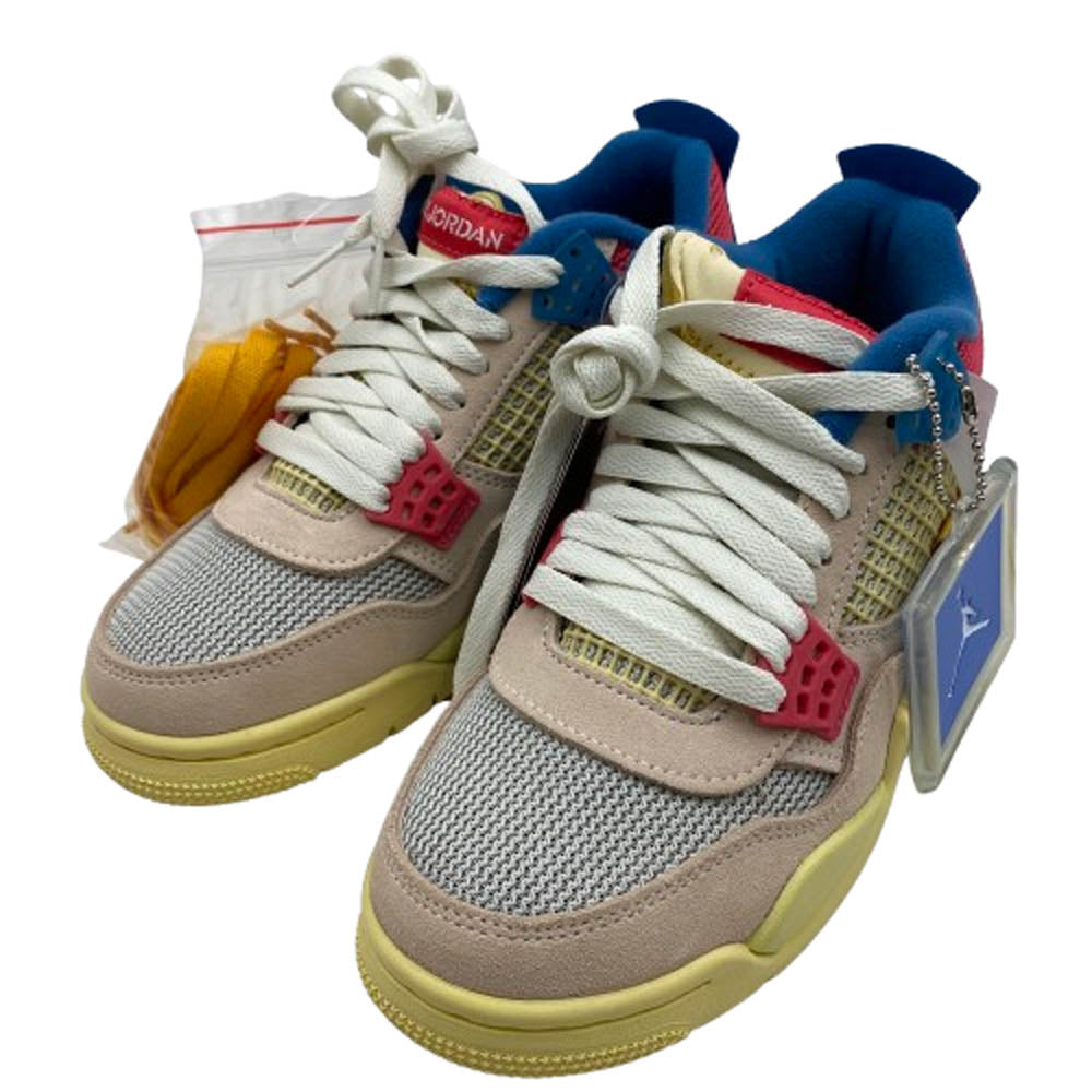 NIKE ナイキ DC9533-800 UNION AIR JORDAN 4 GUAVA ユニオン エアジョーダン グアバアイス ライトフュージョンレッド スニーカー マルチカラー系 23.0cm【極上美品】【中古】