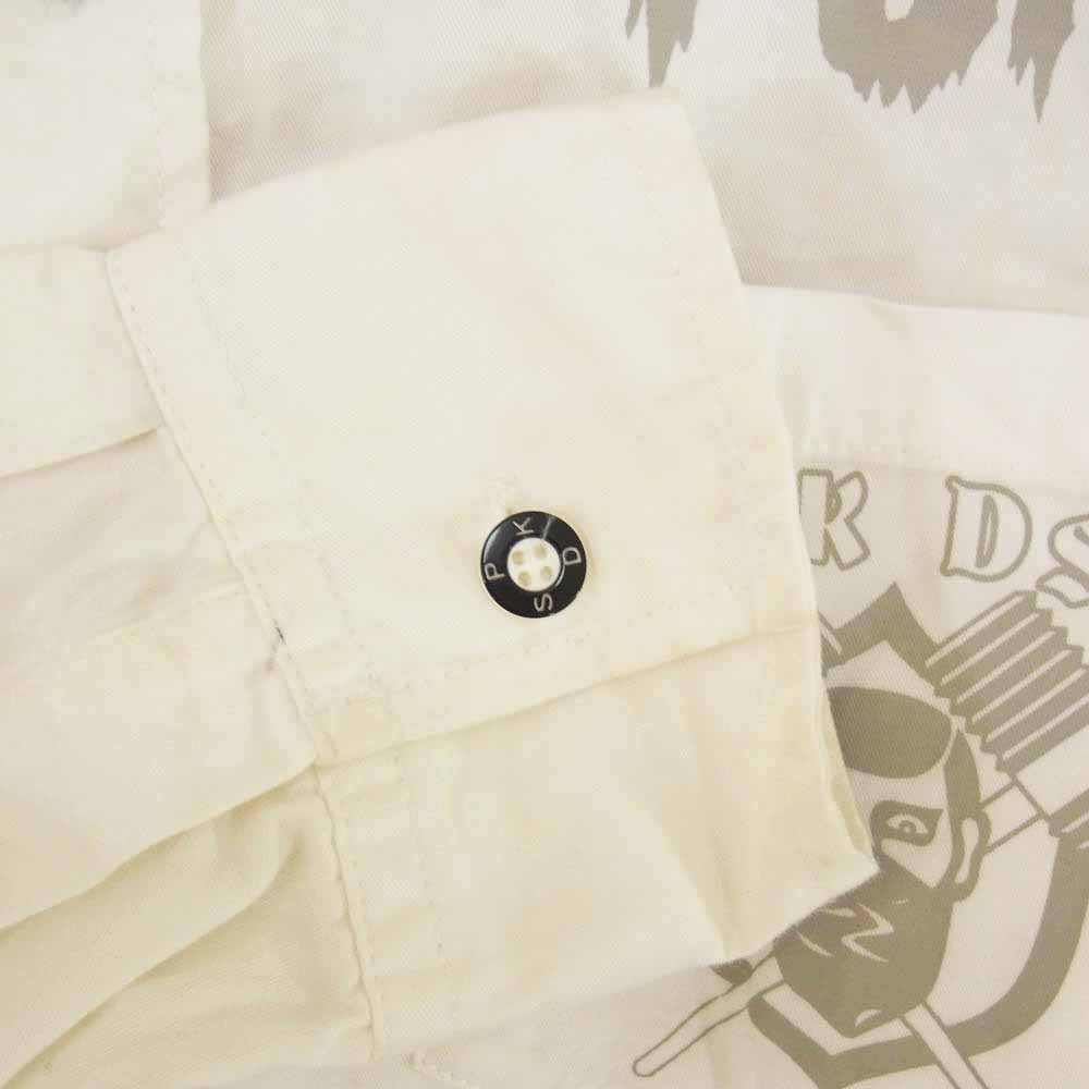 パンクドランカーズ PKDS レギュラーカラー 長袖 シャツ ホワイト系 L【中古】