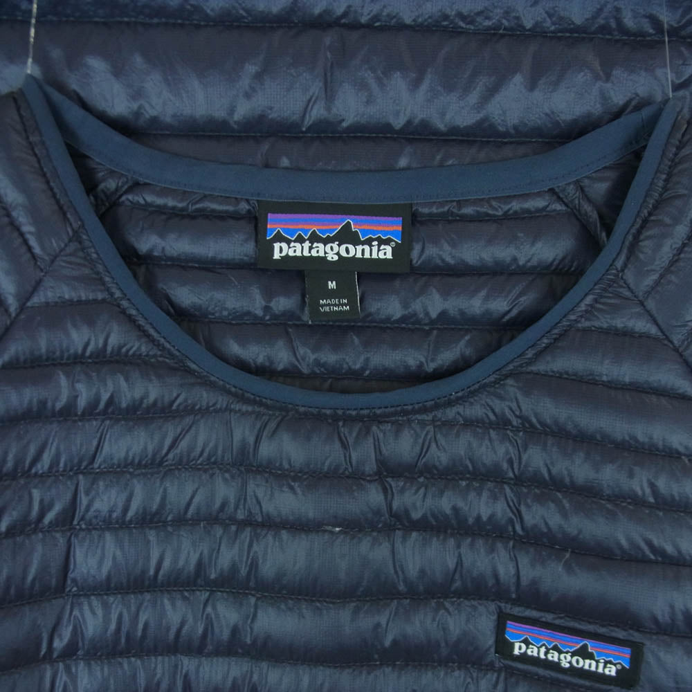patagonia パタゴニア 85570 UltraAlpine Down Crew ウルトラアルパイン クルーネック ダウン ジャケット プルオーバ― ネイビー系 グレイッシュネイビー系 M【中古】
