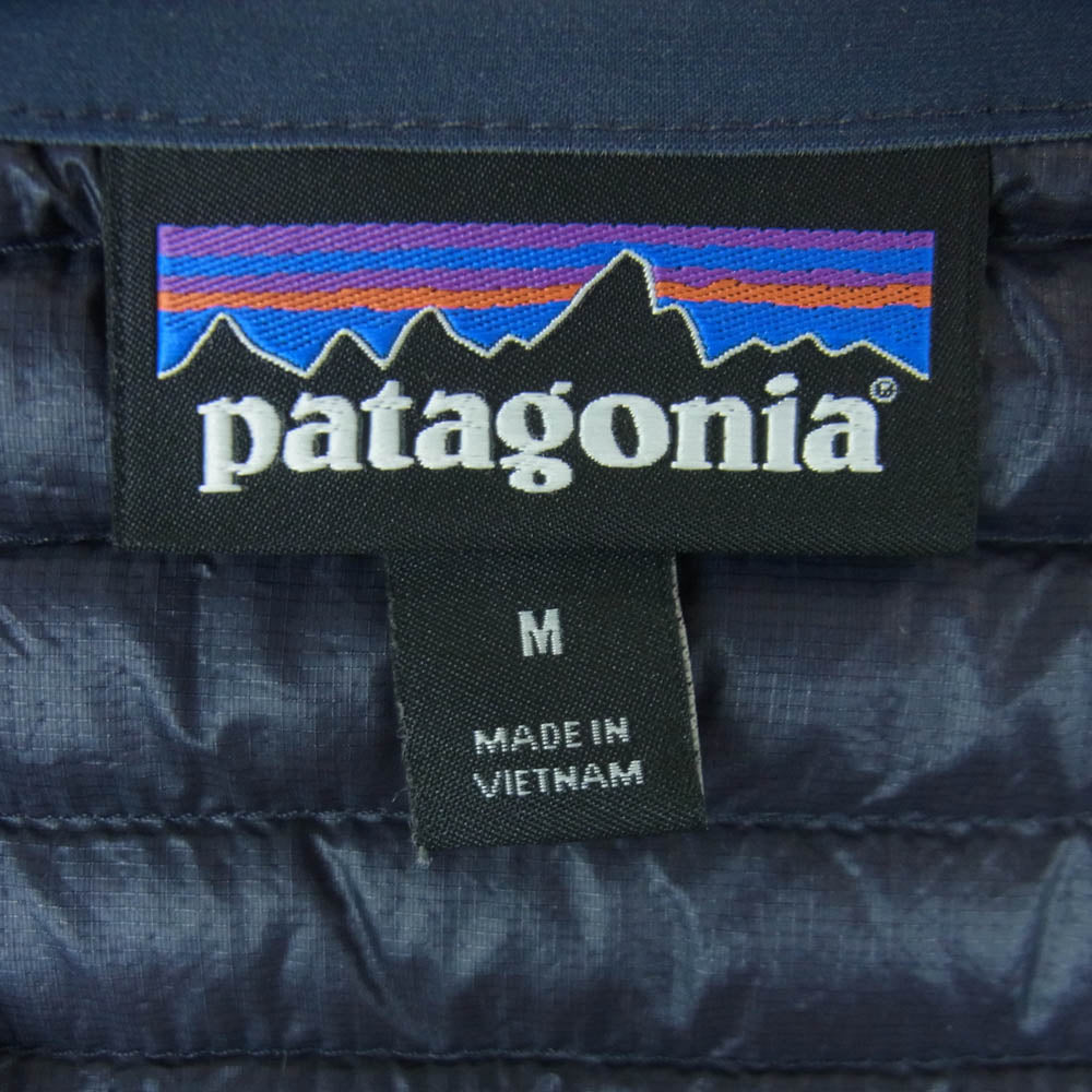 patagonia パタゴニア 85570 UltraAlpine Down Crew ウルトラアルパイン クルーネック ダウン ジャケット プルオーバ― ネイビー系 グレイッシュネイビー系 M【中古】